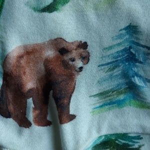 Lark Organics One Pieces - Organic 3 Month Watercolor Bear Romper Onesie Lark Organics One Pieces - Organic 3 Month Watercolor Bear Romper Onesie